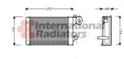 VAN WEZEL 58006062 -  Теплообменник, отопление салона